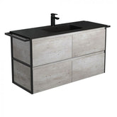 Fienza 1200mm Montana Amato Twin Towel Rails Wall Hung Vanity - Industrial